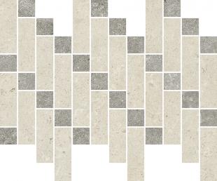 Керамогранит Italon Аура Стоун Уайт Мозаика Хэритэйдж арт. 620110000259 (37,9x31,6)